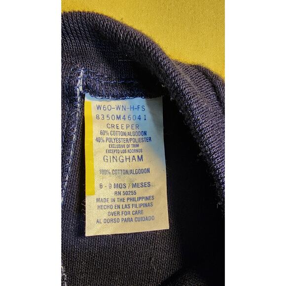 Vintage Baby Girls One Piece Romper Creeper Apples Size 6-9 months‎ Blue - Picture 4 of 4